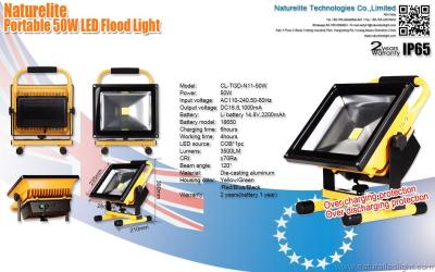 China Portable COB 50W Rechargeable Led Floodlight , Led Outside Flood Lights for sale