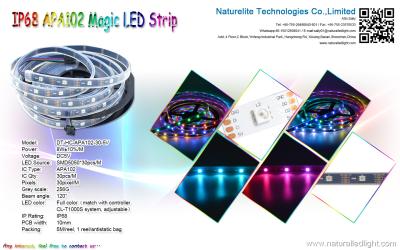 China Addressable IP68 APA102 Magic Color LED Pixel Strip Light for Buildings, Bridge or Underwater for sale