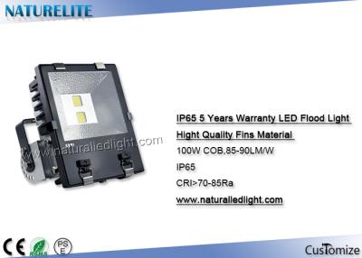 China 100W aletado llevó la luz de inundación Epistar 70-85 lúmenes del CRI 85-90lm/W para construir, anuncio, iluminación del ect en venta