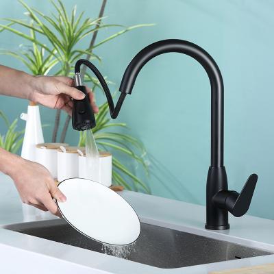 China Hot/Cold Water Mixer Water Tap Kitchen Faucet Stainless Steel Commercial Flexible Kitchen Faucet for sale