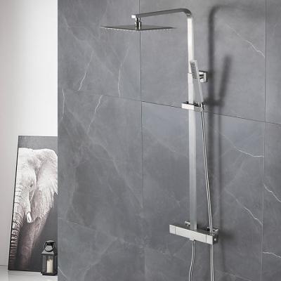 China With Sliding Bar Bathroom Taps Exposed Thermostatic Shower Mixer Stainless Steel Shower Mixer for sale