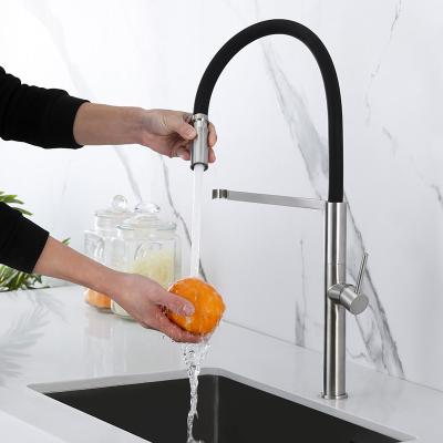 China Hot/cold mixer factory price hot and cold water mixer taps pull down kitchen faucet for sale