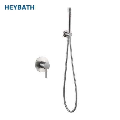 China With Slide Bar Hotel Shower Faucet 304 Stainless Steel Water Mixer Shower Wall Mounted Shower Mixer for sale