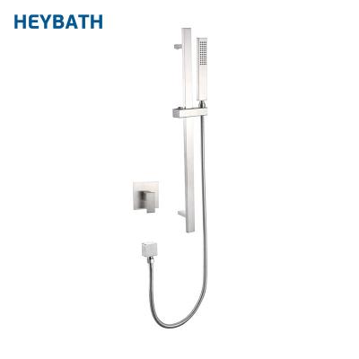 China With sliding bar Wall-in mounted 304 stainless steel handle shower column concealed mixer hot and cold for sale