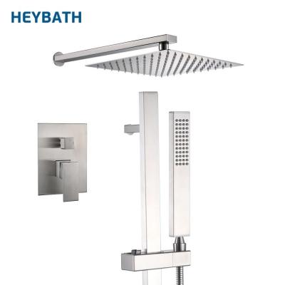 China With Sliding Bar Wall Mounted Shower Column Concealed Mixer Stainless Steel Shower Mixer Tap for sale