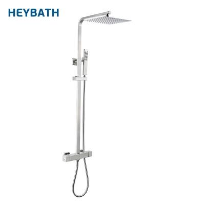 China With Thermostatic Slide Bar Wall Mounted Stainless Steel Shower Mixer Shower Faucet for sale