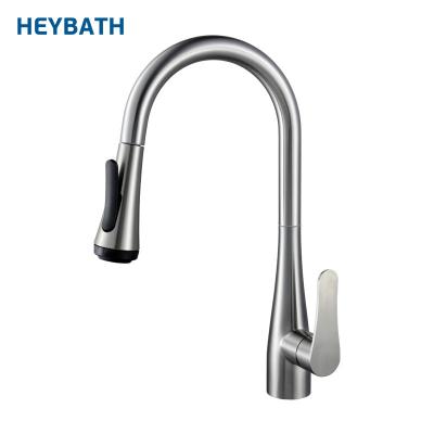 China Hot/Cold Water Mixer Stainless Steel Kitchen Faucet Single Lever Kitchen Faucet Brushed Nickel Flexible Sink Kitchen Faucet for sale