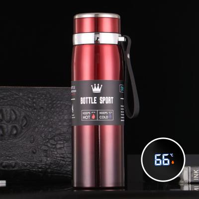 China PORTABLE Mug Travel High Quality Smart Hot And Cold Insulated Gray Water Bottle for sale