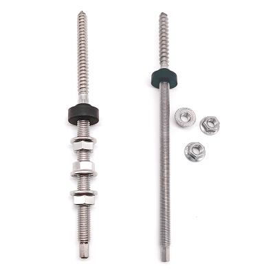 China SS316 Flat Roof Solar Mounting Double Threaded Screw for sale