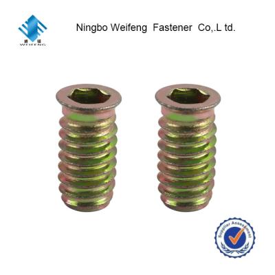 China CARBON STEEL Wooden Furniture Nut M4 M5 M6 M8 M10 threaded inserts standard nut manufacture&supplier&exporter for sale