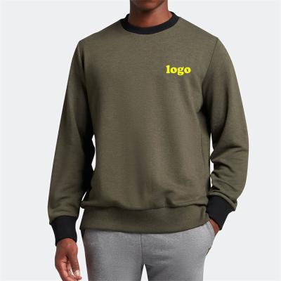 China Anti-pilling Custom Raw Material Copy Plus Size Cotton Heavy Fleece Oversized Pullover Men Color Block Sweatshirt for sale