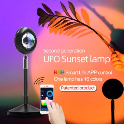 China Modern Sunset Lamp Rainbow Sunset LED Night Light Sun Projection 16 Colors LED Sunset Light USB APP Control RGB APP Control Modern Sunset Lamp Background Wall sun for sale