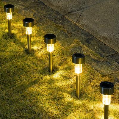 China Outdoor Garden White Color Garden Pin Spot Light Pathway Lights Solar LED Lawn Light for Garden Lawn Yard Driveway for sale