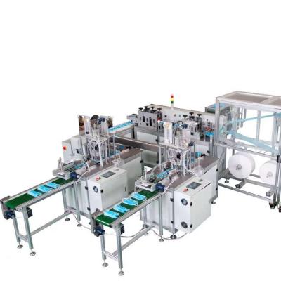 China Making Disposable Face Mask Automatic Positioning Model One Clog Two Flat Mask Machine for sale