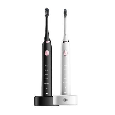 China J style battery powered sonic smart oral clean electric toothbrush with bluetooth 4.0 function from china factory for sale