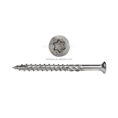 China Flat Deck Type 17 Carbon Steel Zinc Coated Fasteners Deck Screws For Wood for sale