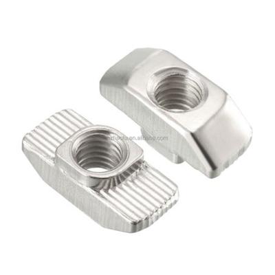 China European Standard Nickel Plated Aluminum Profile Carbon Steel T Slot Hammer Nut For Aluminum Profile for sale