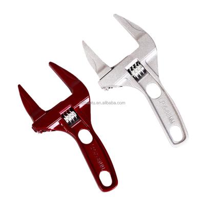 China Bathroom Aluminum Alloy Multifunctional Extra Wide Jaw Adjustable Wrench for sale