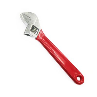 China High Quality 45# Steel 8 Inch Handle Adjustable Wrench Plastic Dipped Wrench For Car for sale