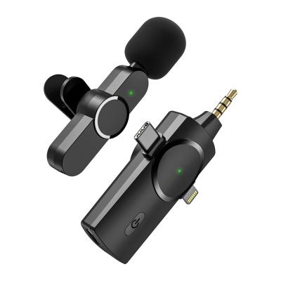 China Factory Wholesale New Product 2022 Wireless Lavalier Microphone Interview Lavalier Microphone Professional Portable Mini Mic For Recording Interview for sale