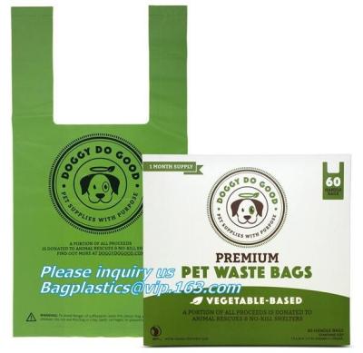 China El bolso abonable disponible del impulso del perro para la limpieza del animal doméstico, basura hermética Tierra-amistosa del impulso del perro empaqueta con la manija del Fácil-lazo en venta