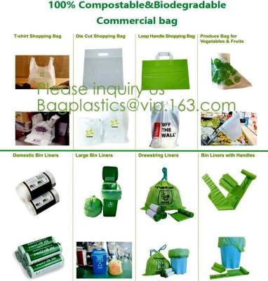 China Sacos comerciais biodegradáveis Compostable amigáveis de Eco, sacos de lixo Compostable favoráveis ao meio ambiente pac da fécula de milho de 100% à venda