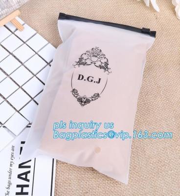 China Apparel Garment Clothing Package Slider Zip Bag, Zipper Lock Packaging Bags With Slider Zipper Packaging Bags for sale