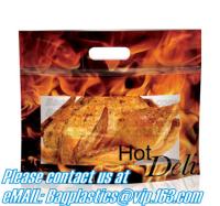 China Zipper Hot Chicken Bags/ Roasted Chicken Packaging Bag With Window/ Microwaveable Grilled Chicken Bag, bagease, bagplast for sale