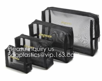 China Seguridad aeroportuaria rápida del paso del viaje de Mesh Travel Makeup Bag Organizer del bolso claro translúcido del artículo de tocador, seguridad aeroportuaria pac en venta