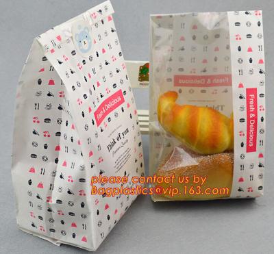 Chine Le sac d'emballage de sachet de casse-croûte de pain de petit pain de biscuits de biscuits, le Papier d'emballage et le pain brun de papier de boulangerie mettent en sac, coate fait sur commande promotionnel à vendre