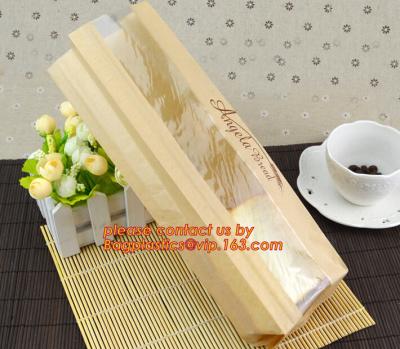 China eco-friendly printed bread packaging paper packaging bag,Reusable Kraft Paper Lunch bread Grocery shopping Bags, BAGEASE for sale