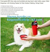 Chine Le petit prix a garanti la bouteille d'eau de alimentation portative de voyage de chien de qualité, distributeur de chien, bouteille de chiot, bagplastics, bagease à vendre