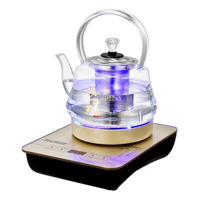 China Viable Turkish samovar teapot tetera borosilicate infuser 1L clear glass smart tea maker for sale