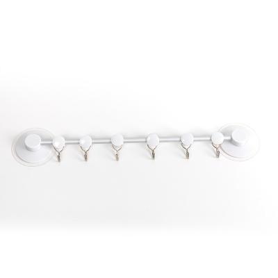 China Six Long Row Bathroom Hook Straight Hole Toilet Traditional Movable Free Hanging Clothes Hooks for sale