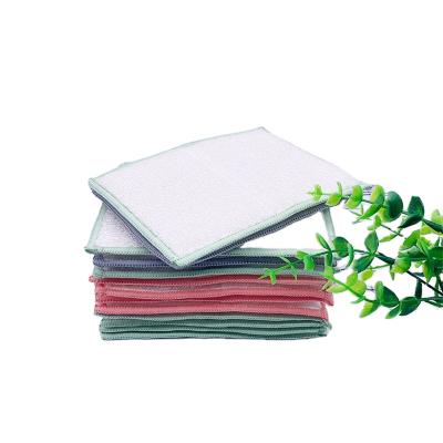 China Drinks/Food Top Selling Guaranteed Quality Clean Towel Bamboo Dishcloth Bamboo Fiber Cleaning Cloth for sale