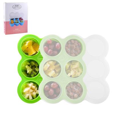 China 9 Holes Silica Gel Popsicle Mold Ice Cream Mold Cake Mold Auxiliary Food Covered Fresh-keeping Box for sale