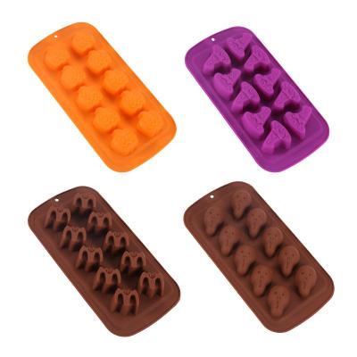 China Viable High Quality Chocolate Halloween 10 Mold Modeling Utensils Household Kitchen Baking Creative Funny Mold for sale