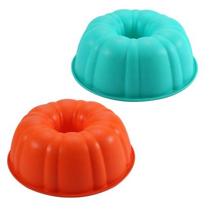 China Sustainable Qifeng Silicone Home DIY Silicone Mold Cake Tools Hollow Pumpkin Modeling Mold for sale