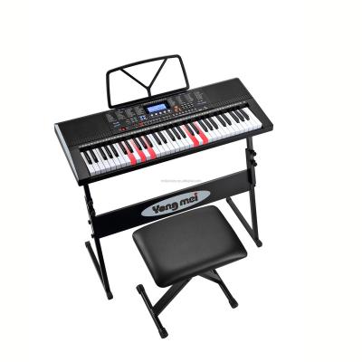 China Musical Instrument Educational Toy 61 Keys Electronic Organ LCD Display Keyboard For Children With Microphone for sale