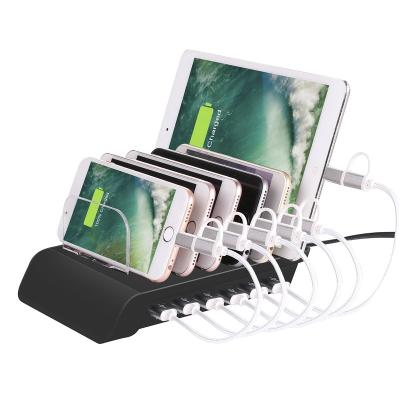 China Mobile Phone/Ipad For Apple Iphone Ipad Multi Cell Phone 50w Fast Fast 6 Port USB Charging Station Adapter for sale