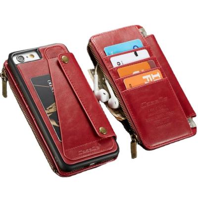 China Accessories CaseMe Waterproof Leather Cell Phone and Wallet Detachable Bags and Cases for iPhone 13 12 14 11 6 7 8 plus pro max for sale