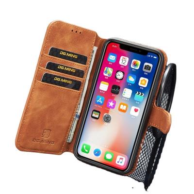 China Ming Retro Style Standing Leather Waterproof Mobile Phone and Accessories Low MOQ Directly Manufacture Case for iPhone 13 12 pro 11 Xs X Max for sale