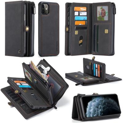 China Luxury Flip Leather Card Case For iPhone 14 Waterproof Cell Phone Pocket Cover and Accessories CaseMe Business Wallet 13 12 11 pro max for sale