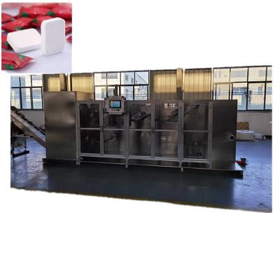 China 200pcs/min Hotels Square Full Automatic Compressed Napkin Paper Making Machine / Coin Napkin Machine for sale