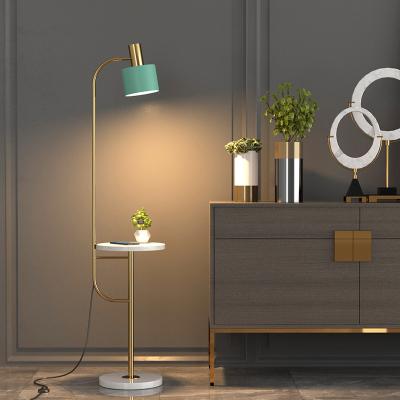 China Modern high quality modern living room floor lamp design sense Nordic light luxury bedroom storage shelves built-in floor lamp for sale