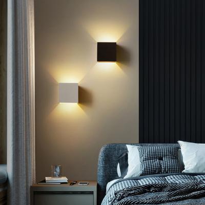 China 3000K modern | 6500K Outdoor Square Wall Light Updown Bedside Wall Light for sale