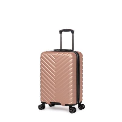 China Customized Logo 20 Inch Wheel ABS Trolley Pull Back Boarding Password Suitcase Trolley Universal Travel Luggage for sale