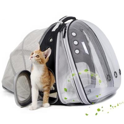 China Portable Transparent Foldable Backpack Viable Outdoor Pet Capsule Space Cat Bag Pet Bag Breathable Carrier Bag for sale