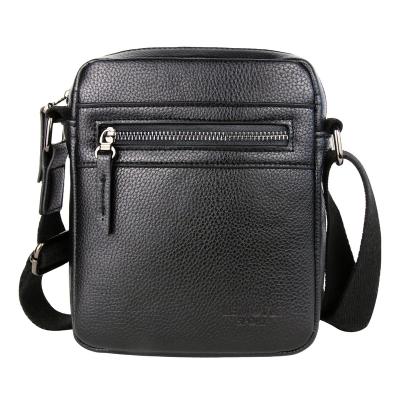 China Wholesale Custom Made Bag Men's One-Shoulder Briefcase in High Quality Messenger Leather with Adjustable Strap Cross - Body Bag for sale