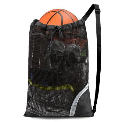 China Newest Large Size Fashinable Drawstring Backpack Fleece Sports Bag For Women Men Gym Sports Workout Beach Swim for sale